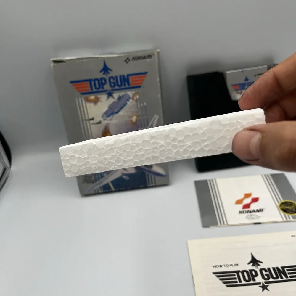 Top Gun NES Complete CIB Box Manual 3-Screw Cartridge Tested Vintage